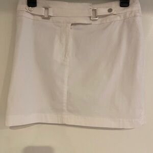 Peter Nygard White Skirt with Black Dots